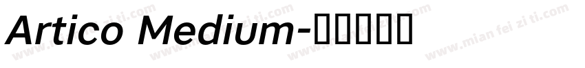Artico Medium字体转换